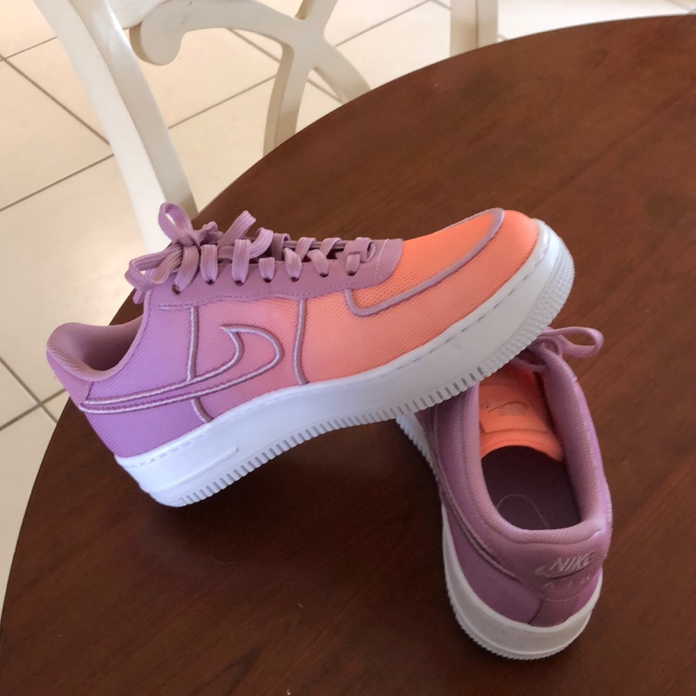 NWOT Nike Air Force 1 Purple and Orange Too Cute!